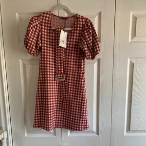 Zara Red Check Dress